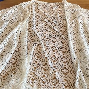 White lace coverup